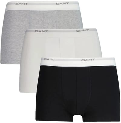 Gant Ondermode Core Trunk 3Pack Zwart-Wit / male
