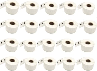 Label Tape Geschikt voor Dymo 11352 | 54 x 25 mm | S0722520 - Wit - 500 labels per Rol - 20 stuks - Geschikt voor: 310 320 330 400 400 Turbo 400 Duo 450 450 Turbo 450 Twin Turbo 450 Duo 4XL Wireless