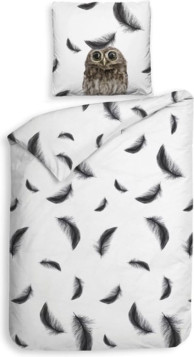 Heckett & Lane Jack - Flanel - Dekbedovertrek - Eenpersoons - 140x200/220 cm + 1 kussensloop 60x70 cm - Black/White