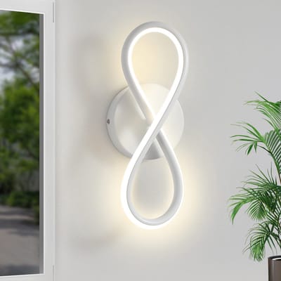 NETTLIFE Wandlamp LED - Wit -3000K Warm wit Licht - Modern Trappenhuislamp - 7W - Binnen Wandverlichting - Corridor Koel Design - voor Slaapkamer | Woonkamer | Hal | Keuken