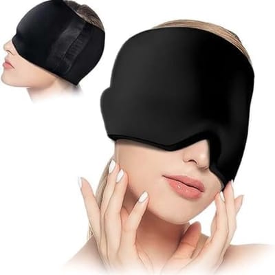 NBAP® Migraine Masker - Hoofdpijn Muts - Directe Verlichting - Zwart
