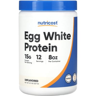 Nutricost, Protéine de Blanc d'Œuf, Non Aromatisée, 8,1 oz (227g)