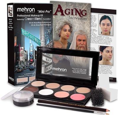 Mehron - Mini-Pro Make-up Artist Student Makeup Kit - Medium Dark/Dark