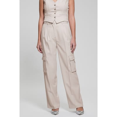 GUESS  Eco Matea Perfect Cargo Muted Stone Multi Taglia: XS | Pantaloni da completo Outlet | Donna