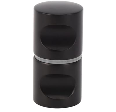 Dailygoods - Zwarte Aluminium Deurklink voor Badkamer - Elegante Glazen Deurgreep