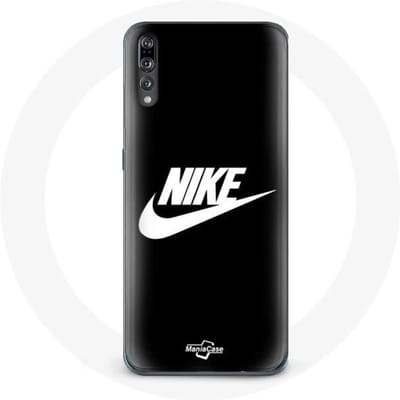 Coque pour Huawei P20 Pro Nike Logo blanc fond Noir