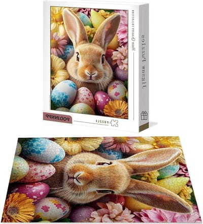 3000 stukjes puzzel - Konijnenpuzzel volwassenen - Ontspanning en decoratie - Letters op achterkant - 122x81 cm - Bloemenprint
