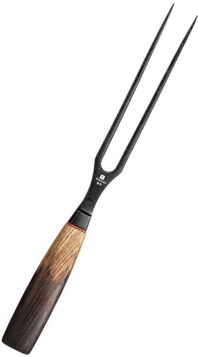 XinZuo Vleesvork – X06 Mo Series – 15 cm – Gebrand Eiken Handvat – Professionele trancheervork
