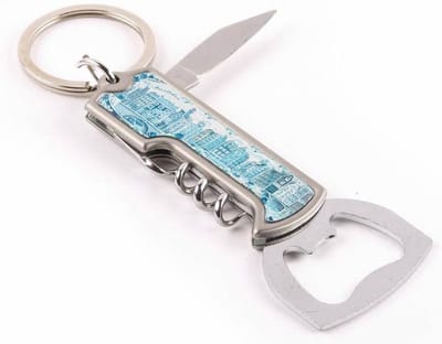 Sleutelhanger Opener Met Mes Db Amsterdam - Souvenir