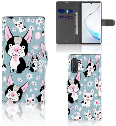 Boekhoesje voor Samsung Galaxy Note 10 Telefoonhoesje met Pasjes Hondjes