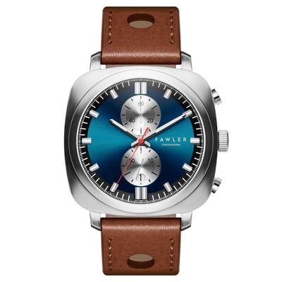 Callao | Blauw Kussenvormig Horloge