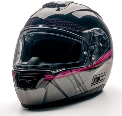 MOTOBLOUZ OPTIMUS KERSBLOESEM Integraalhelm - ECE 22.06 gekeurde Helm Scooter, Motor & Brommer - Heren & Dames - Zwart/Glanzend Roze - XS