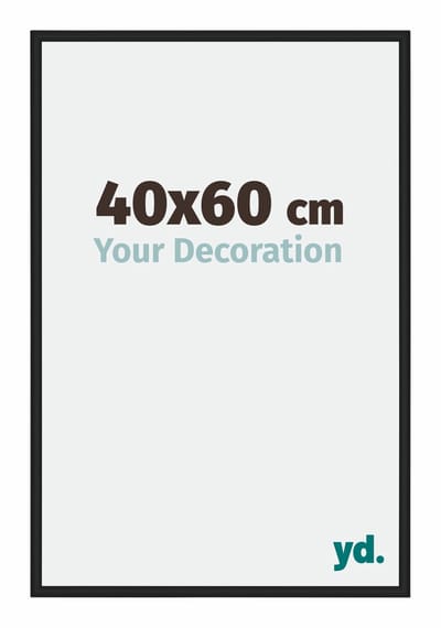 Your Decoration - Fotolijst 40x60 cm - Aluminium - Zwart Hoogglans - Miami
