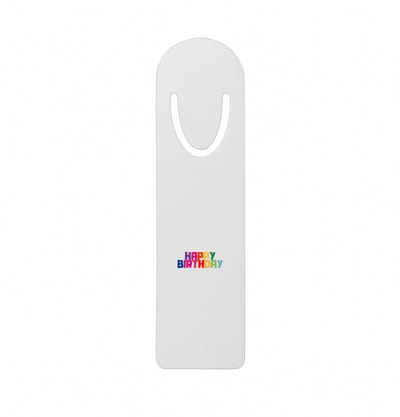 Hacebo® - happy birthday metalen boekenlegger - Happy birthday - iemand die jarig is - de jarige - verjaardagscadeau - kado - geschenk - gift - leuke verjaardagscadeau Bladwijzer boekenleggers - 12.7 cm x 3.2cm