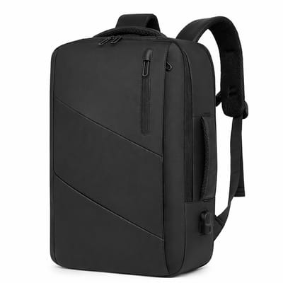 Somstyle Reis Rugzak - 47 x 33 x 15 CM - Handbagage Tas met Schoenenvak - Schooltas - Met USB-Oplaadpoort - Zwart