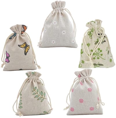 Dailygoody - Jute Gift Bags - Natuurlijke Cadeautassen - 10x14cm