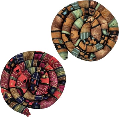 Spiraalvormige Haarelastiek voor Dreadlocks, Buigbare Ponytail Houder voor Dik en Krullend Haar, 63cm Dread Accessoires voor Mannen en Vrouwen (Set van 2)