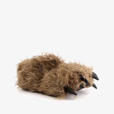 Thu!s heren pantoffels dierenpoot bruin - Maat 41 - Sloffen