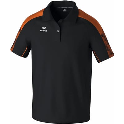 Erima Evo Star Polo Heren - Zwart / Oranje | Maat: S