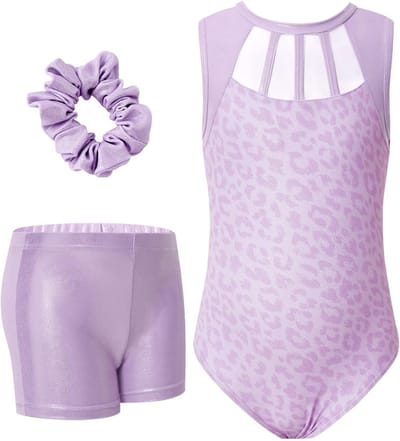 Gymnastiek Leotards voor Meisjes van 3-12 Jaar, Sparkling Bike Tards, Dans- en Tumbling Outfit met Shorts, Perfect als Cadeau