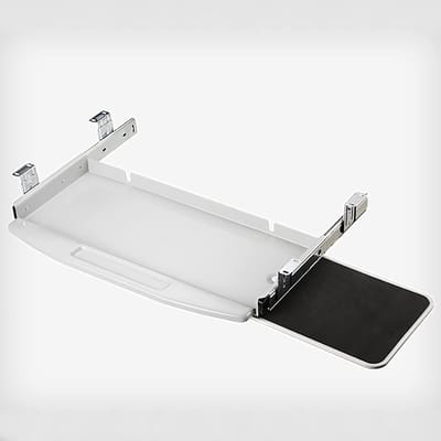 Bureau Verlengstuk - Toetsenbord Lade - Werkruimte Vergroten - Afgerond Randontwerp - 52-76cm Lengte - Houtkleur