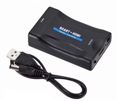 New Age Devi - Scart-naar-HDMI Adapter - Full HD - 720P1080P - Plug Play - Scart-schakelaar - Zwart