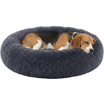 JOYFURNOS Ochama comfortabel donutvormig huisdierenbed voor katten en honden, afneembare en wasbare binnenkussens, wasbaar, pluche materiaal, diameter