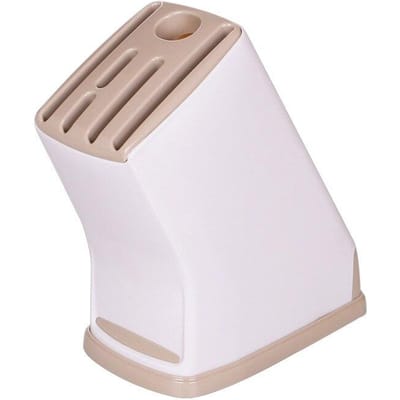 1 stuks Multifunctioneel Duurzaam Keuken Plastic Messenstandaard Houder Opbergruimte Afdruiprek Bestekrek Organizer beige