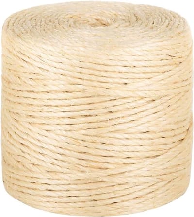 Sisal Touw - Natuurlijk Touw Gevlochten - Knutselen en Tuinieren - Hoge Scheurvastheid - 4 mm x 100 m - Bruin