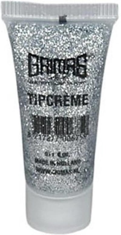 Zilverkleurige Grimas glitter schmink - Schmink