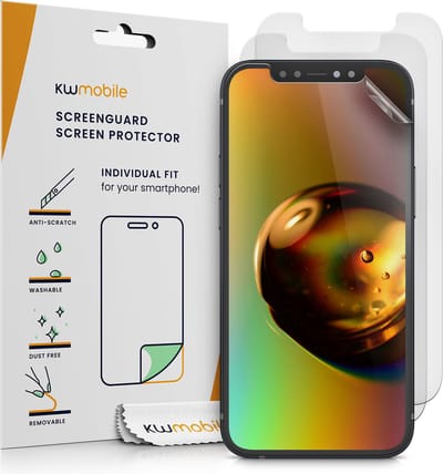 kwmobile Set of 3 Screen Protectors Compatible with Apple iPhone 12 / iPhone 12 Pro - Anti-Glare Anti-Fingerprint Display Films - Matte