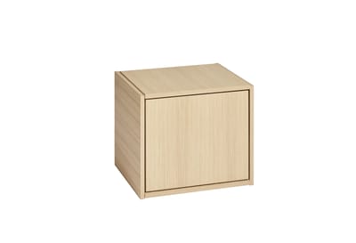 Woud Bricks Cube - eiken wit gepigmenteerd - deur links