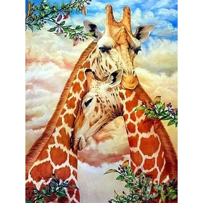 Peinture diamant 5D girafe Animal, broderie complète, perceuse ronde, point de croix 20X30CM