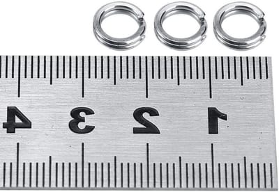 Dubbele Lussen Splitringen voor Vissen - 50 Stuks Verbindingselementen voor Aas en Hengelsport Accessoires