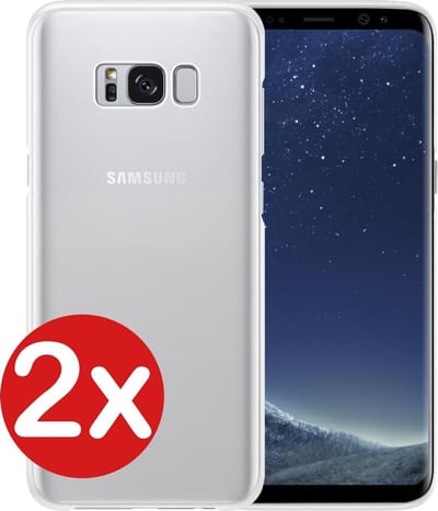 Hoesje - 2 Stuks - Geschikt voor Samsung Galaxy S8 - Sterk & Shockproof - Telefoonhoes - Back Cover - Case Siliconen - Telefoon Hoes - Transparant