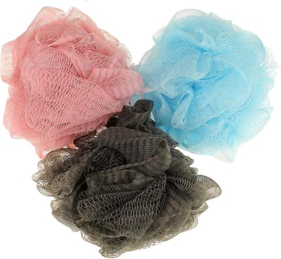 Kleurige Douche Spons Set van 3 - 10 cm Wellness Spons voor Lichaamsverzorging, Peeling en Zeep