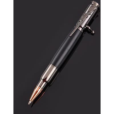Stylo à bille en métal de luxe Fournitures scolaires et de bureau Stylo roller gris