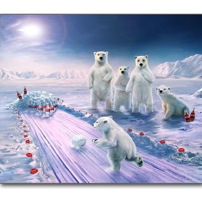 5D bricolage plein diamant peinture point de croix ours polaire boissons perceuse mosaïque animaux photo broderie 20X30CM gray