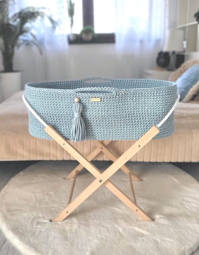 Mozesmand met vaste standaard «Sueño» | Mistig blauw