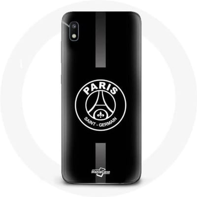 Coque - maniacase - Samsung Galaxy A10 - PSG logo Jordan - Souple - Protection et décoration noir
