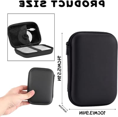 Waterdichte EVA Case voor Externe Harde Schijven - Universele Organizer voor Harde Schijven en Powerbanks, Ideaal voor Bescherming en Mobiliteit