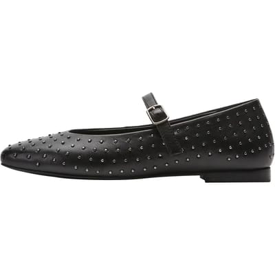Leren Suède Ballerina's met Studs Dames COMMA