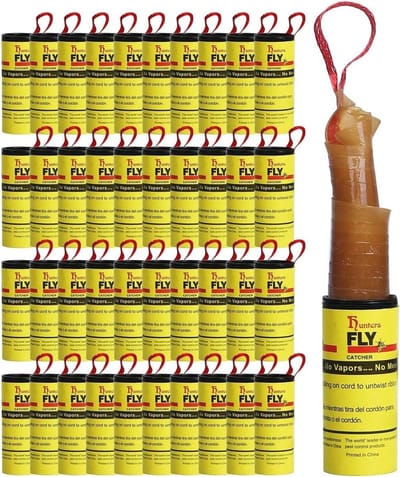 Borvat® Vliegenvanger Lijmrollen - 40 Stuks - Plakstrips Tegen Vliegen en Schimmelmuggen - Effectieve Insectenvallen