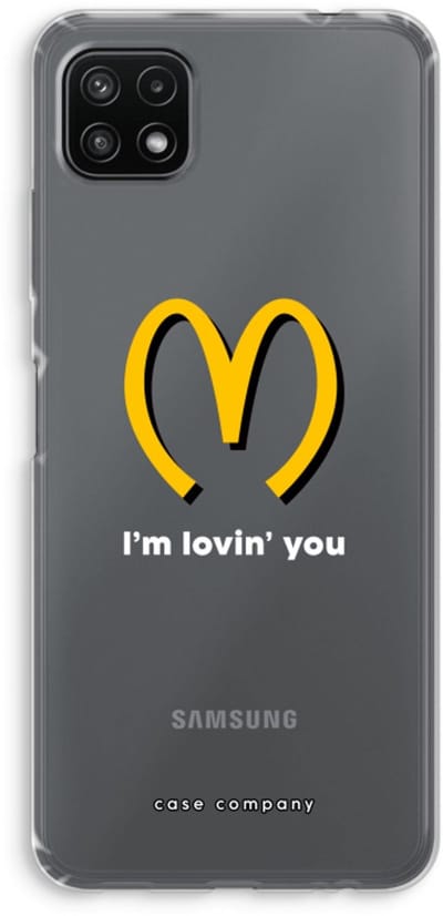 Case Company® - Hoesje geschikt voor Samsung Galaxy A22 5G hoesje - I'm lovin' you - Soft Cover Telefoonhoesje - Bescherming aan alle Kanten en Schermrand