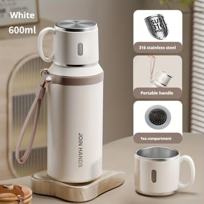 316 Roestvrij Staal Vacuüm Geïsoleerde Reisbeker Houdt 8 Uur Koud 24 Uur Perfect voor Kamperen Wandelen Dagelijks Gebruik 501-600ml