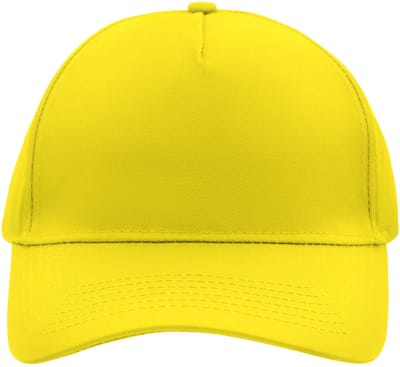 5 panel baseball pet geel