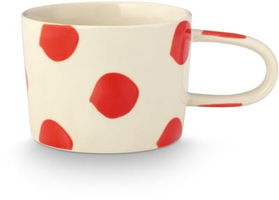 VT Wonen Mok met stippen – Rood – 350 ml – Keramiek – Glazuur