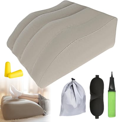 Dailygoody - Venkkussen - Beenverhogingskussen - Verbeterde doorbloeding - Grijs - Comfortabel beenkussen - Vermindering van zwellingen - Geschik