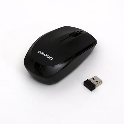 OMEGA - Draadloze Muis - 1200 DPI - Tot 10 Meter Bereik - Zwart