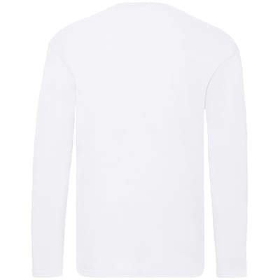 Fruit Of The Loom Heren Originele T-shirt Lange Mouwen (Wit)